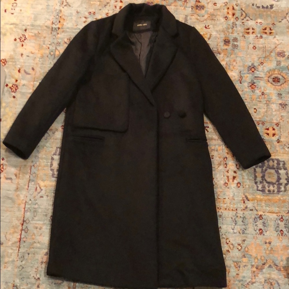 Genuine People Slim Collar Wool Coat